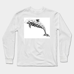 mexican dolphin delfin ecopop hasta el fin art Long Sleeve T-Shirt